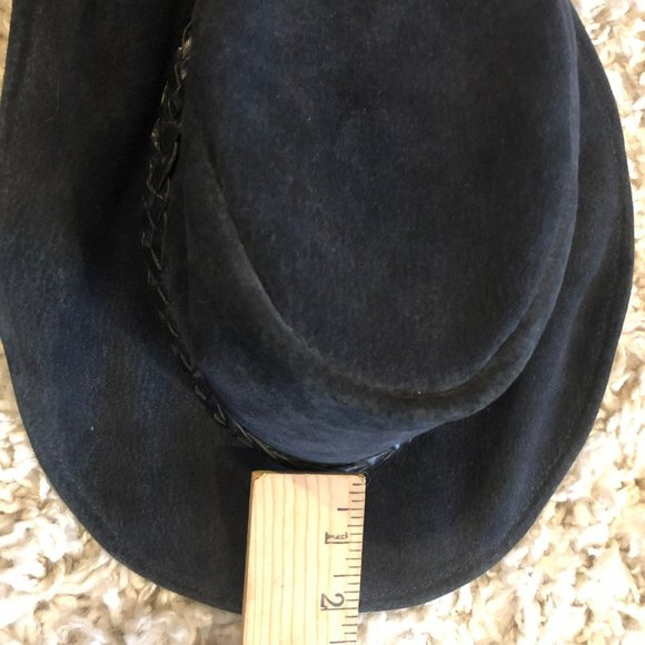 Mens Australia Walkabout Real Leather Hat Soft Waterproof Sz Small Made by Blanc - Picture 8 of 8